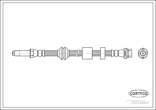 CORTECO fékcső 19034664
