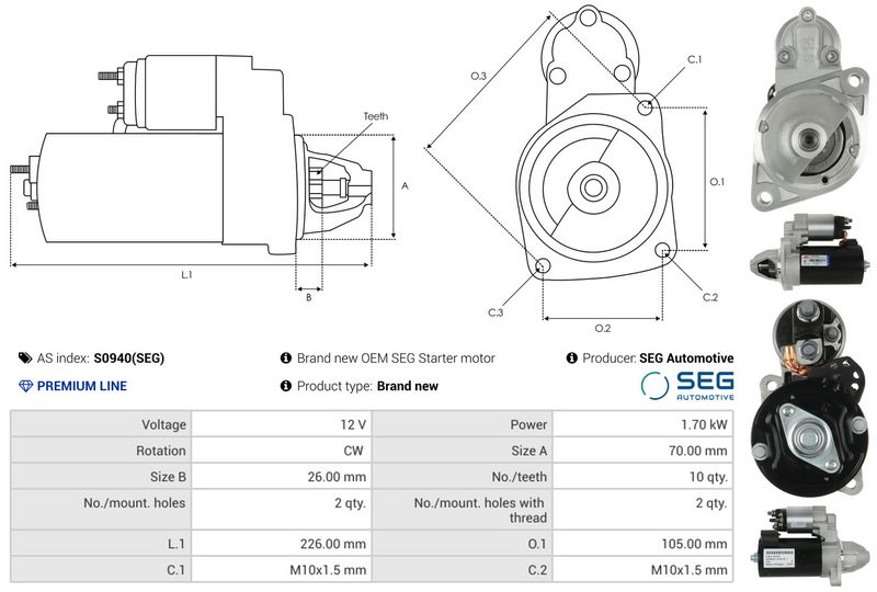 AS-PL S0940(SEG) Starteris