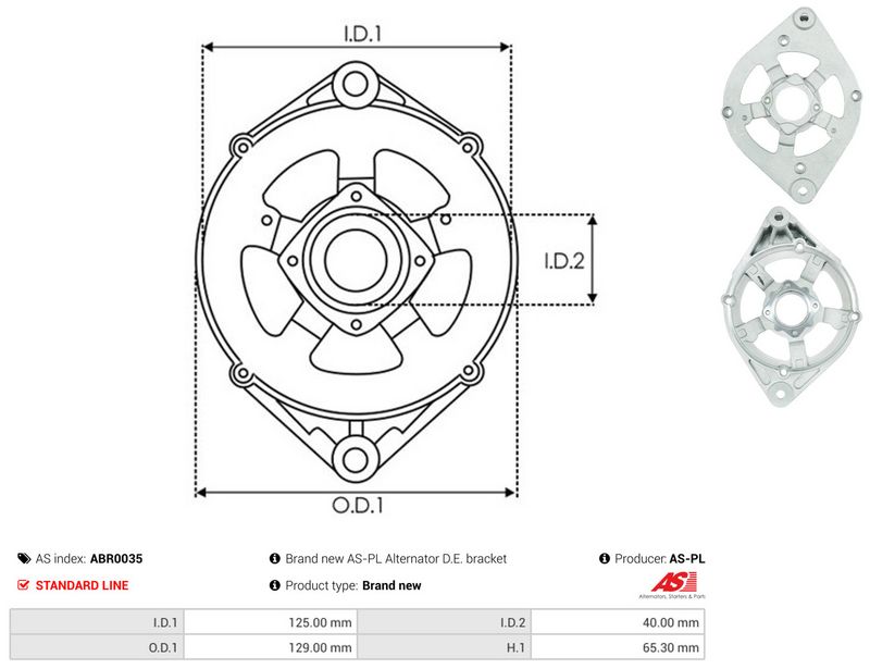 AS-PL ABR0035 Protective Cap, alternator