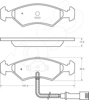 1-GNC R-266 - Brake Pad Set, disc brake