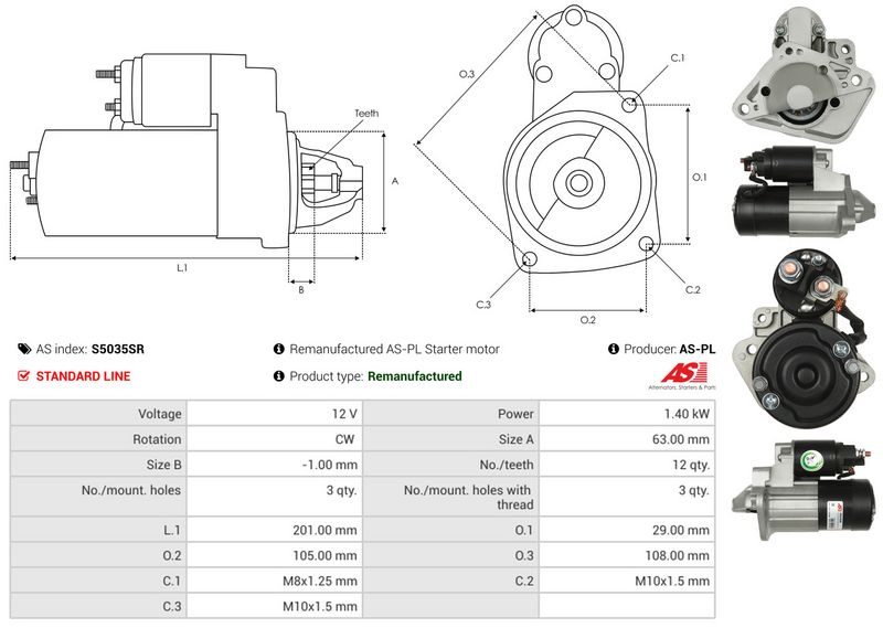 AS-PL S5035SR Starter