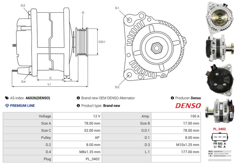 AS-PL A6026(DENSO) Alternator