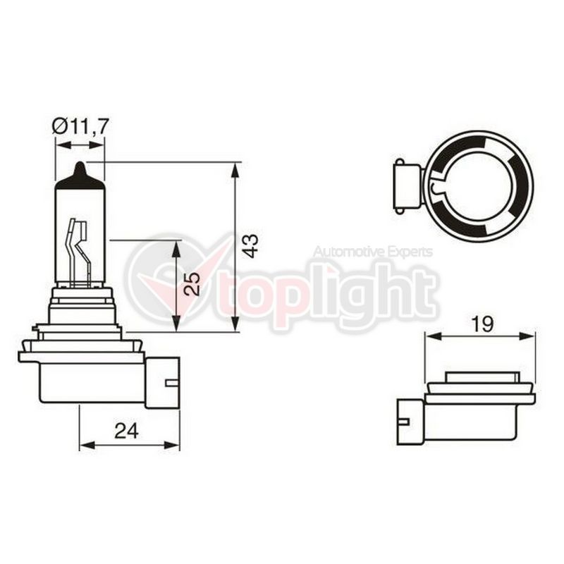 AE TOPLIGHT 39025 Bulb H11 12V 55W