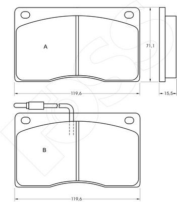 1-GNC R-340 - Brake Pad Set, disc brake