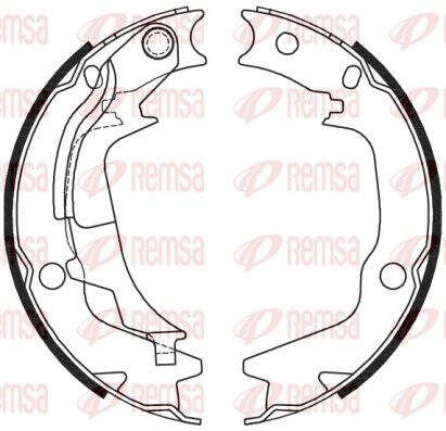 Комплект гальмівних колодок, стоянкове гальмо, Remsa 4244.00
