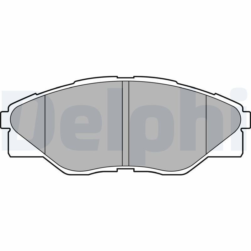 Комплект гальмівних накладок, дискове гальмо, Delphi LP2496