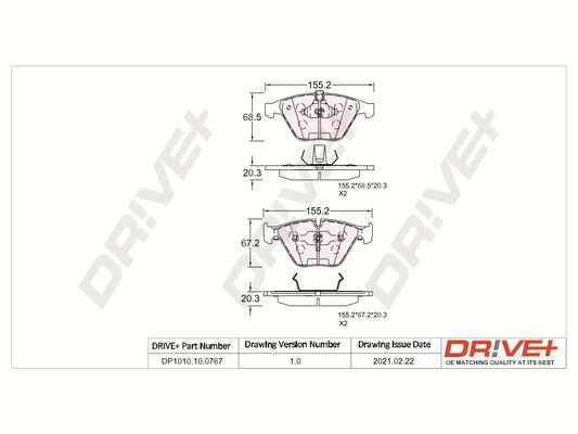 set placute frana,frana disc DP1010.10.0767 Dr!ve+