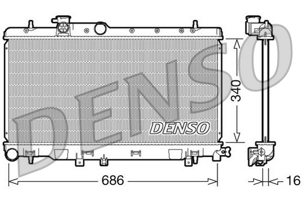 DENSO hűtő, motorhűtés DRM36006