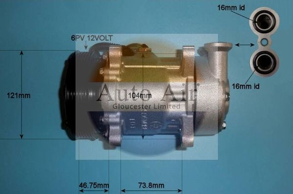 Auto Air Gloucester 14-0281P Compressor, air conditioning