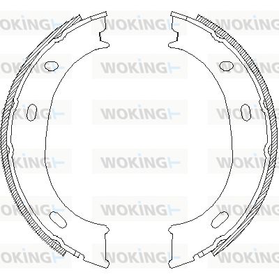 Комплект гальмівних колодок, стоянкове гальмо, Woking Z4710.01