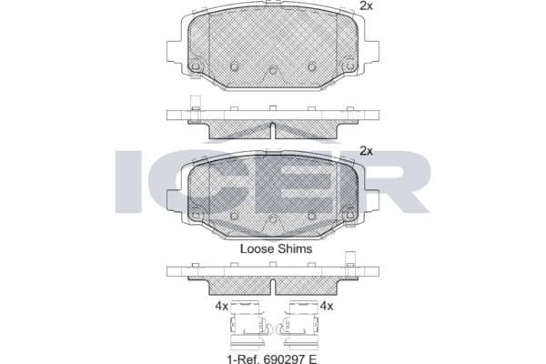 ANDEL 182053 - Brake Pad Set, disc brake