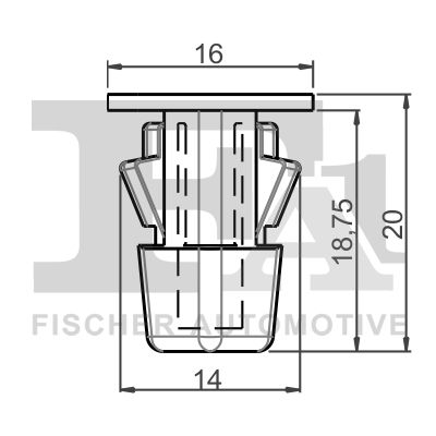 FA1 77-60010.10 Clip, trim/protection strip