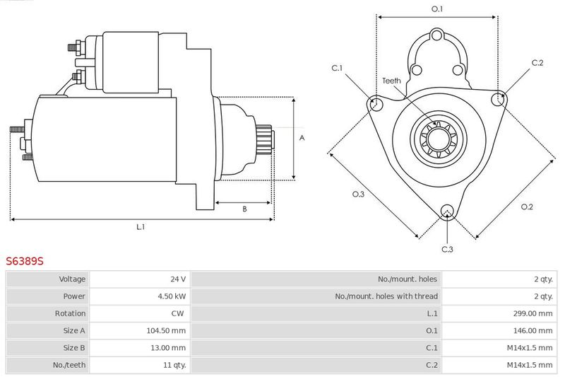 AS-PL S6389S Starter