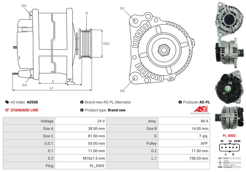 AS-PL A0508 Alternator