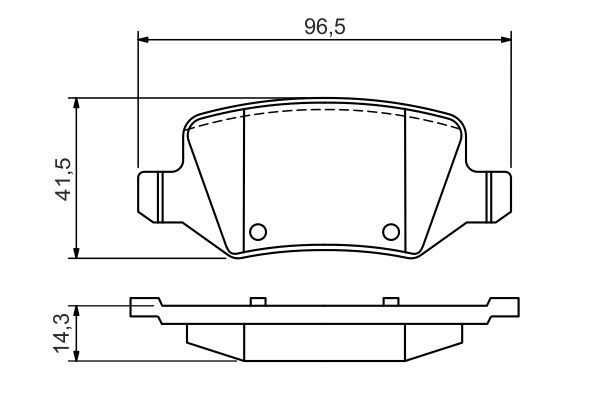 Комплект гальмівних накладок, дискове гальмо, Bosch 0986494569