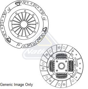 Комплект зчеплення Caddy II/Polo 1.6i/1.7SDI/1.9D/SDI (210mm)