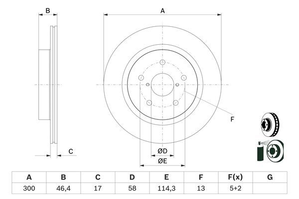 Тормозной диск BOSCH 0986479D64