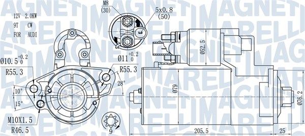 Стартер, Magneti Marelli 063721521010