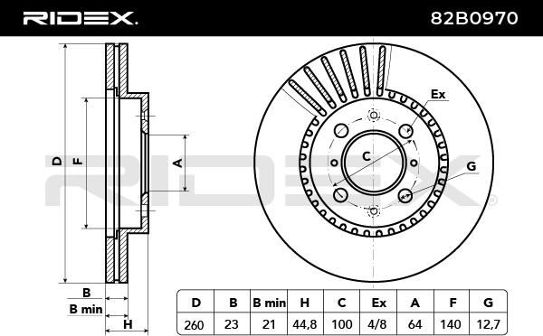 спирачен диск RIDEX