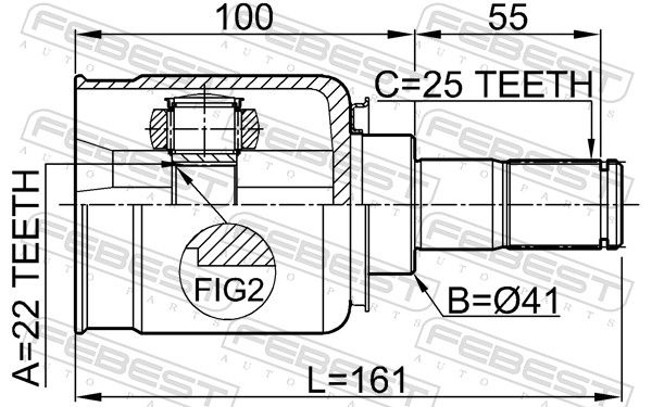 FEBEST 2211-CD Joint Kit, drive shaft