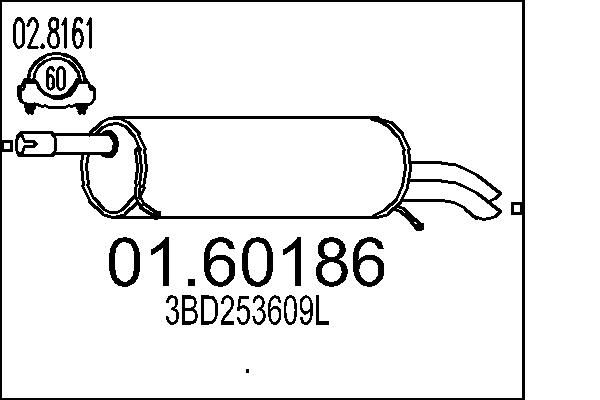 MTS hátsó hangtompító 01.60186