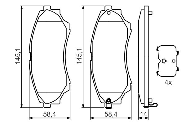 BOSCH FORD тормозов.колодки передний Ranger,Mazda BT-50 99-