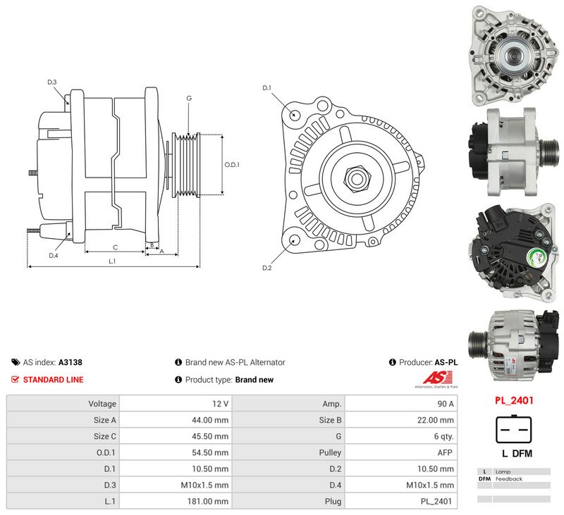 Generaator, AS-PL A3138
