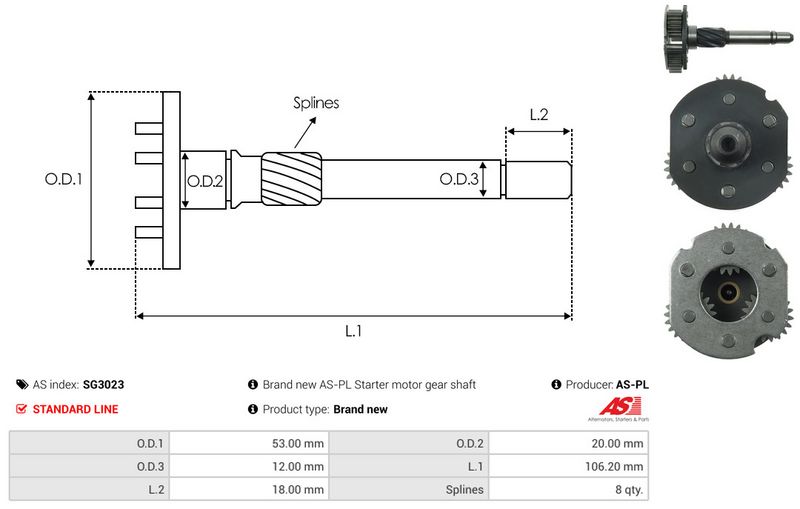 AS-PL SG3023 Repair Kit, starter
