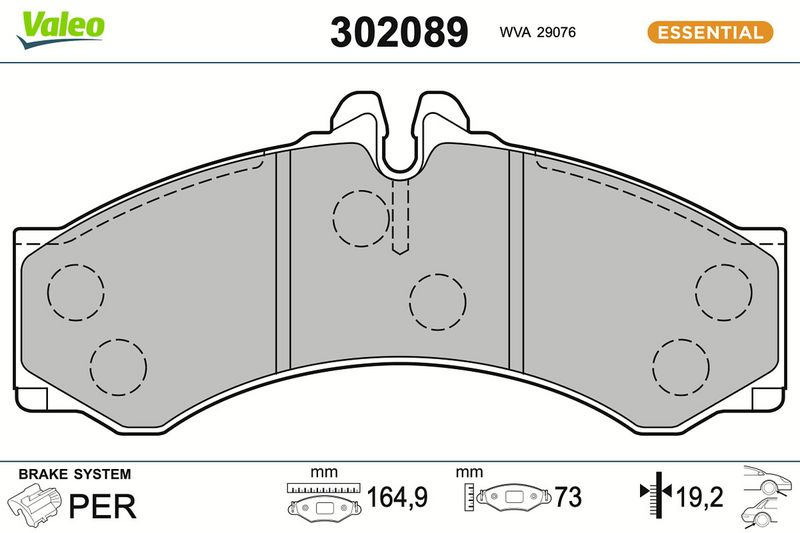 set placute frana,frana disc 302089 VALEO