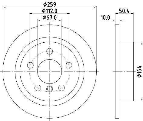 HELLA PAGID 8DD 355 123-491 Brake Disc