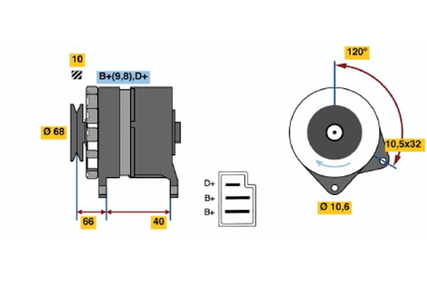 Bosch Alternator 0 986 035 780