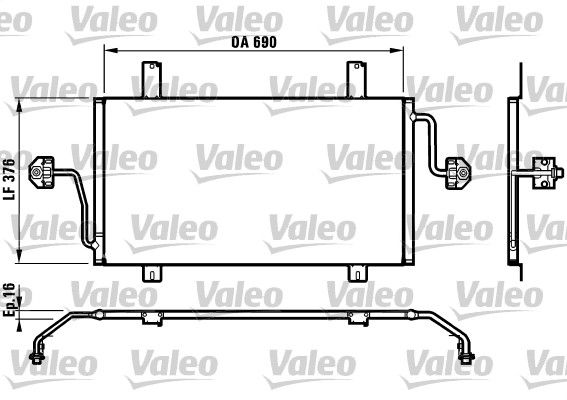 Радіатор кондиціонера RENAULT Master II 97-10; OPEL Movano A 98-10 7701044406