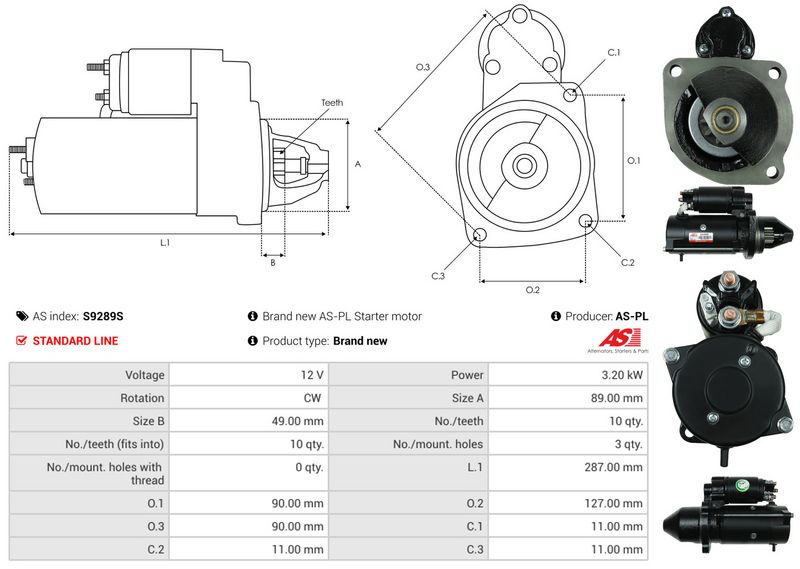 AS-PL S9289S Starter