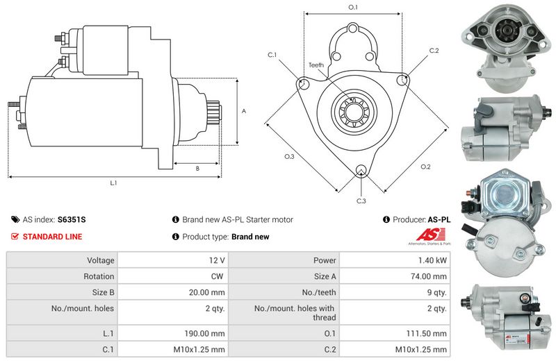 AS-PL S6351S Starter