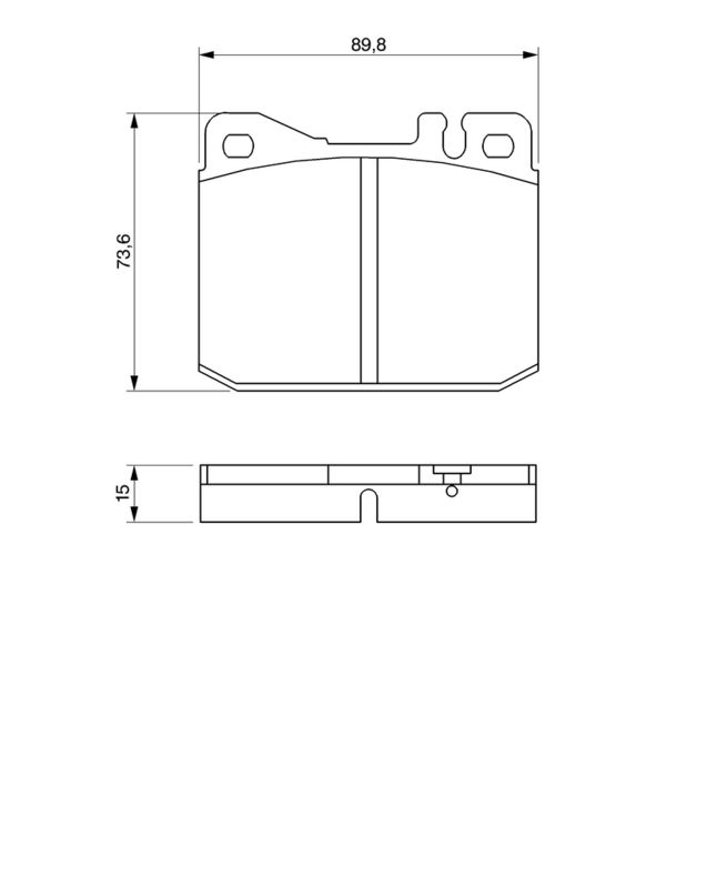 Piduriklotsi komplekt, ketaspidur, BOSCH 0 986 463 921