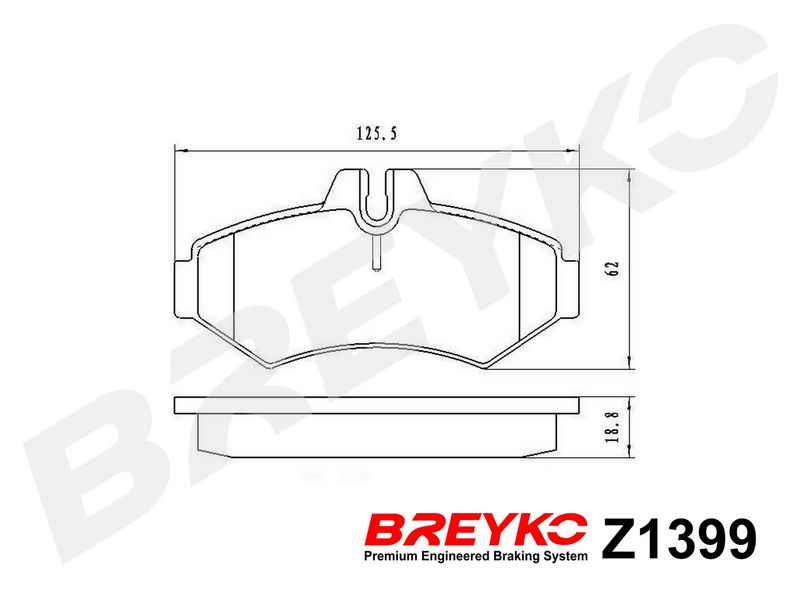 DAVID VASCO Z1399 Brake Pad Set, disc brake