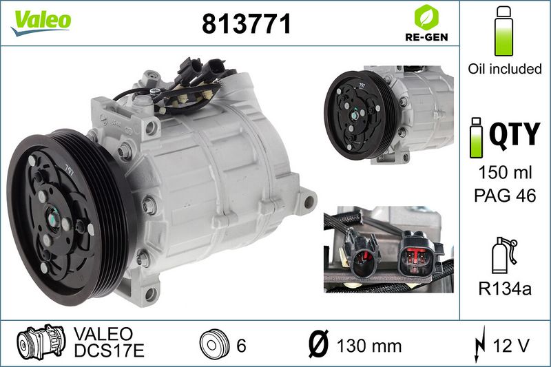 Συμπιεστής, συστ. κλιματισμού  VALEO RE-GEN REMANUFACTURED