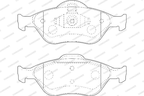 Комплект гальмівних накладок, дискове гальмо, Wagner WBP23202A