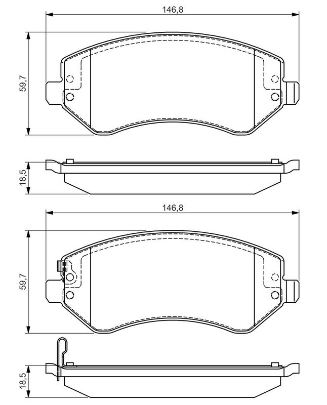 BOSCH Plaquettes de frein à disque 0 986 495 117