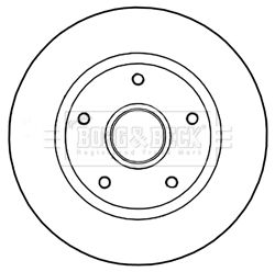 Гальмівний диск, повн., 260мм, кількість отворів 5, Borg & Beck BBD5966S