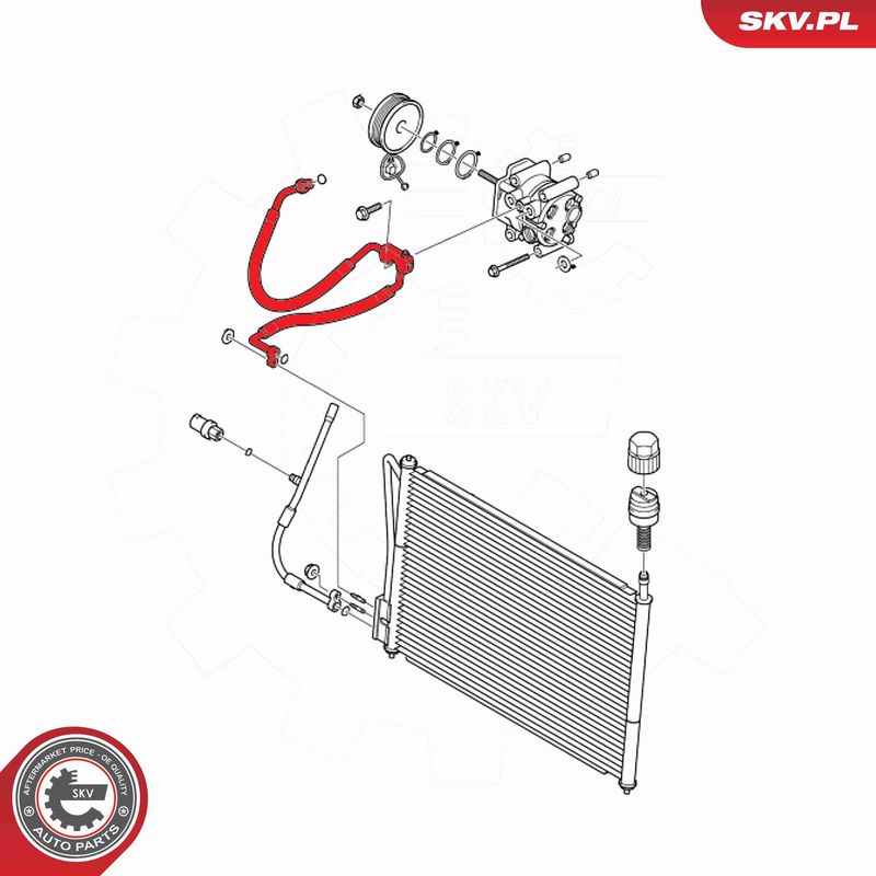 ESEN SKV 43SKV508 High-pressure Line, air conditioning