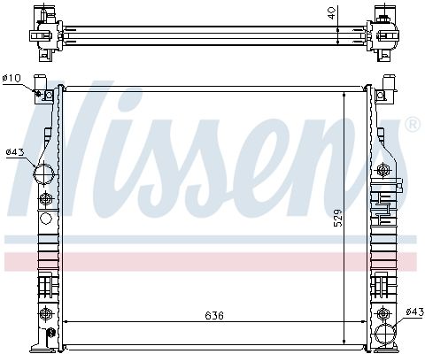 Радиатор охлаждения MERCEDES GL, ML-CLASS W 164 (06-) (выр-во Nissens)