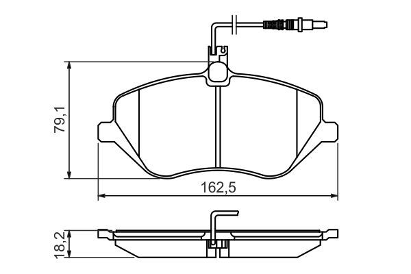 Комплект гальмівних накладок, дискове гальмо, Bosch 0986494484