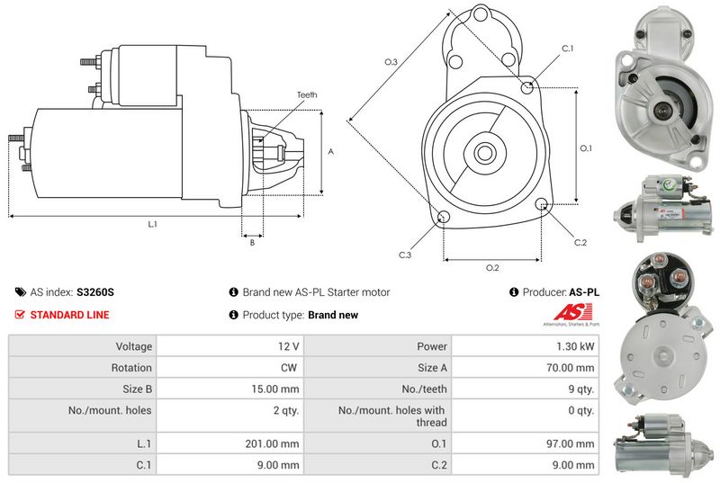 AS-PL S3260S Starteris