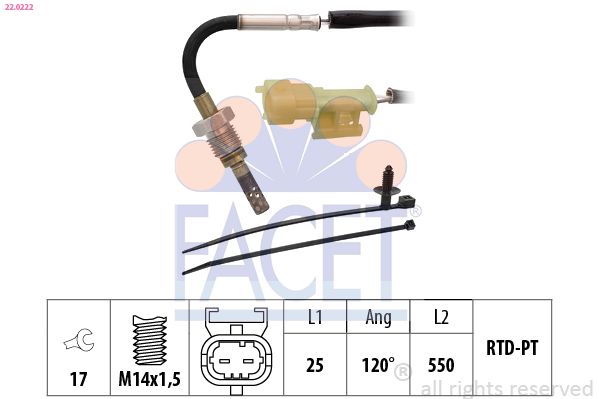 FACET Sensor, uitlaatgastemperatuur 22.0222