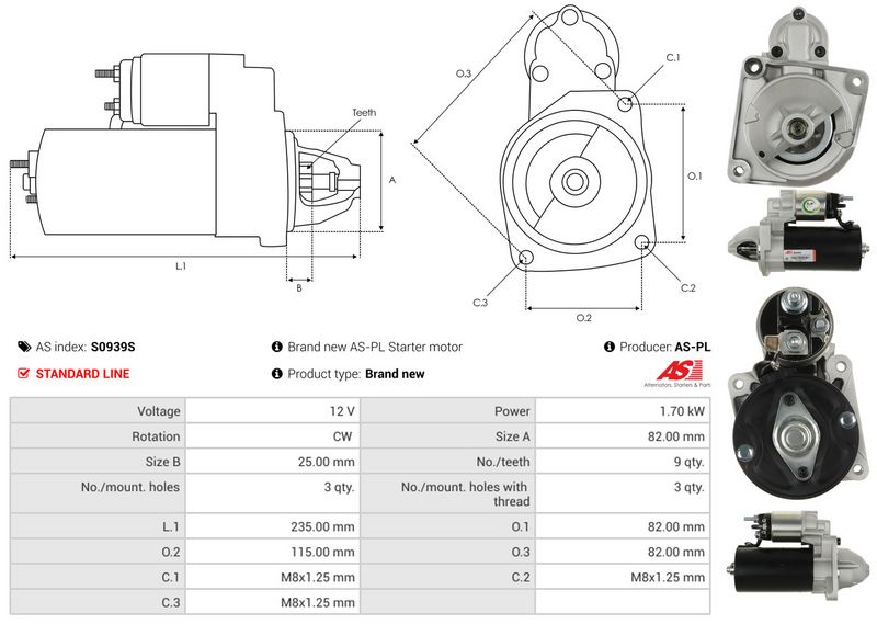 AS-PL S0939S Starter