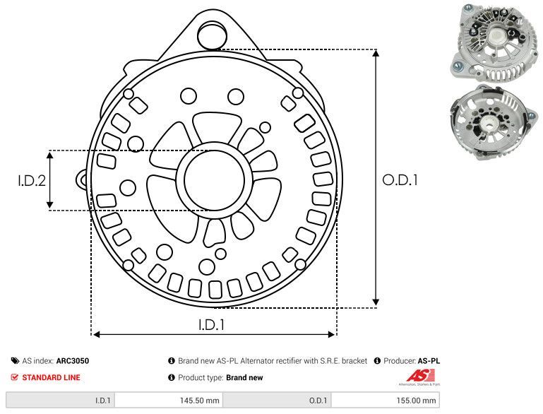 Kaitsekate, generaator, AS-PL ARC3050
