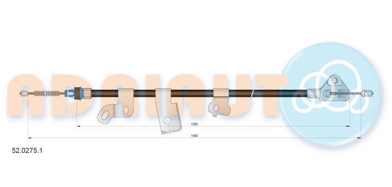 Тросовий привод, стоянкове гальмо, Adriauto 52.0275.1