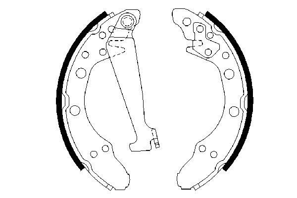 BOSCH 0 986 487 270 Brake Shoe Set