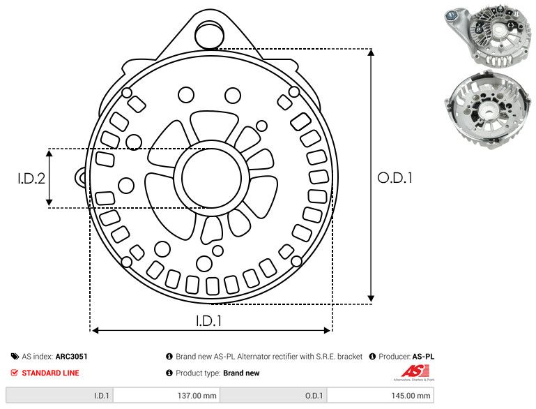 Kaitsekate, generaator, AS-PL ARC3051